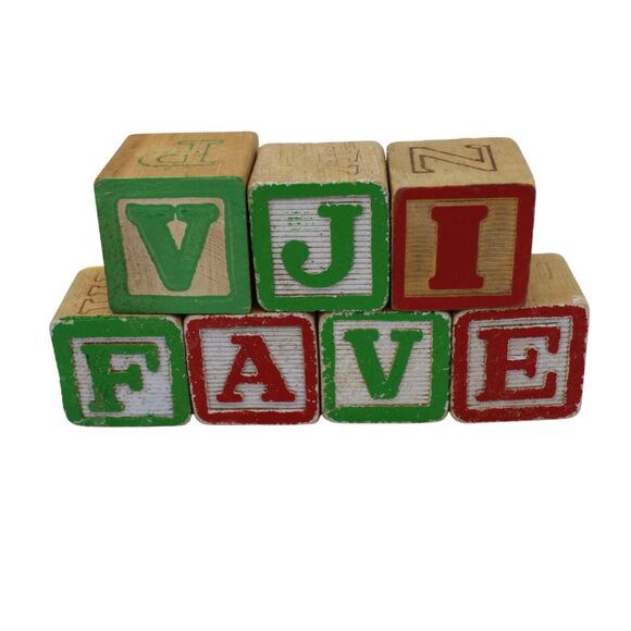 Vintage Disney Alphabet Blocks Painted Wood Embossed Characters 11+ Piece Set - Picture 3 of 5